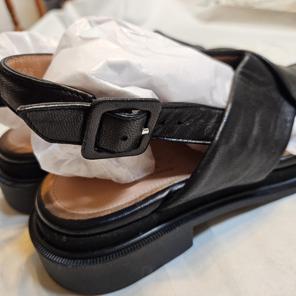Robert Clergerie Paris Mule Black Leather Slingback Sandals Size 8 - Picture 10 of 14